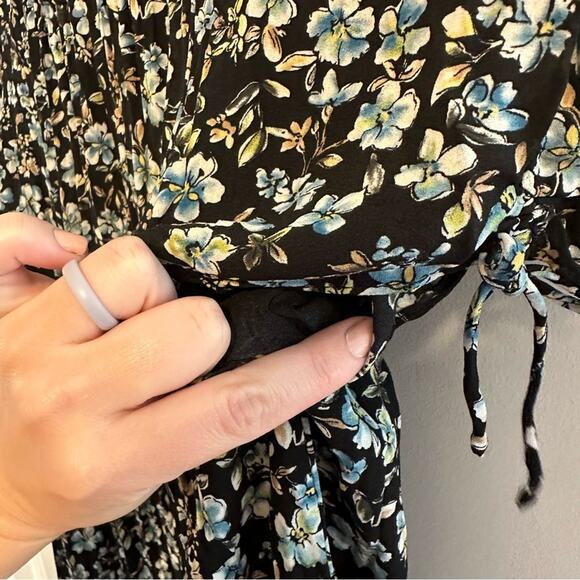 Anthropologie Current Air Blue Floral Mini Dress Small - Picture 8 of 15